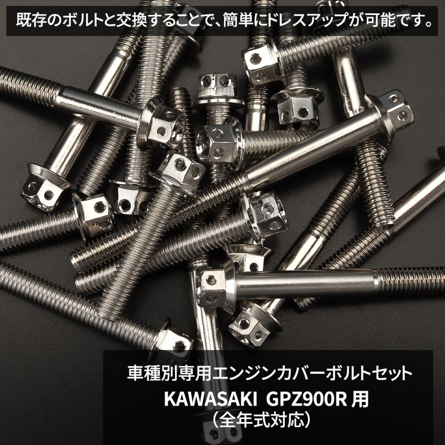 GPZ900rクラッチカバー&ステンレスボルト TECHーMASTER（テックマスター） GPZ900R エンジンカバー クランク