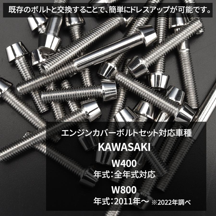 カワサキ W400 W800 エンジンカバー クランクケース ボルト 30本セット
