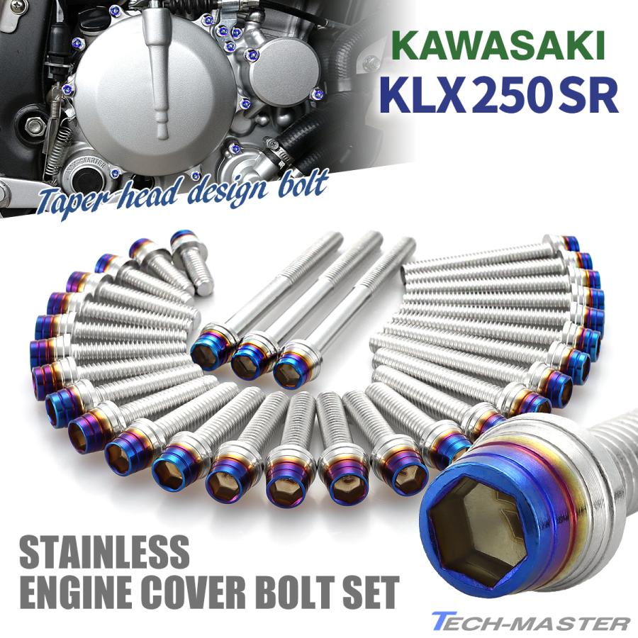 専用⑦ TECHーMASTER（テックマスター） KLX250SR エンジンカバー クランク