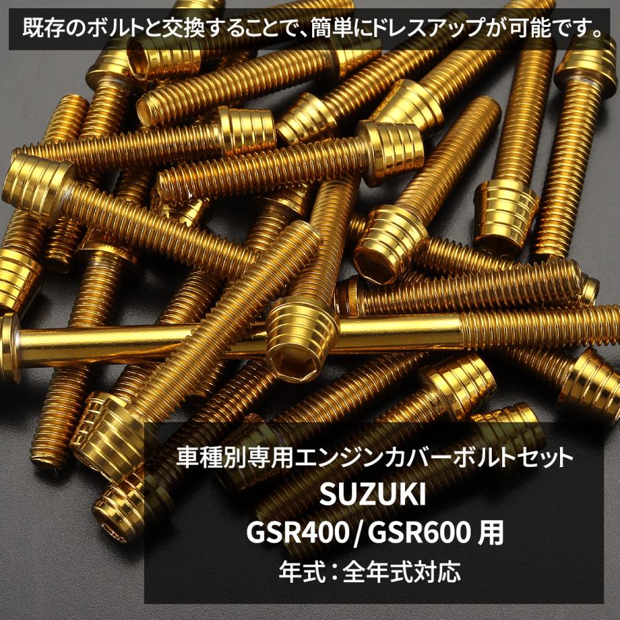 スズキ GSR400/600 エンジンカバー クランクケース ボルト 30本