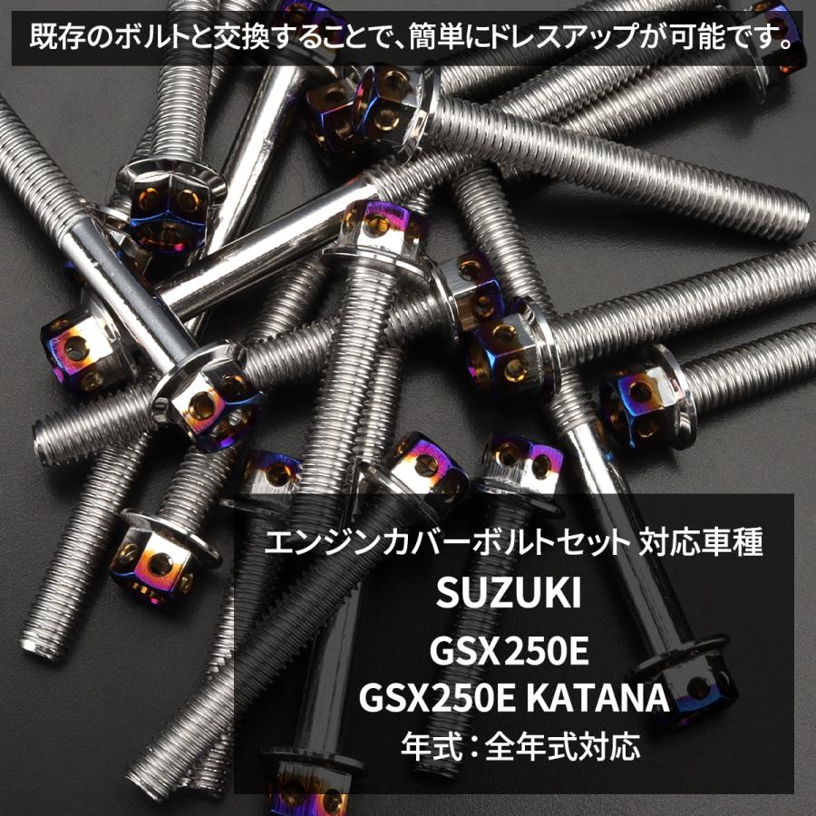 スズキ GSX250E KATANA エンジンカバー クランクケース ボルト