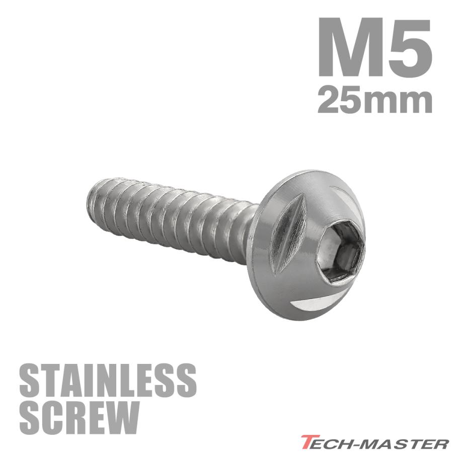 ステンレスネジ M5×25mm タッピングビス 六角穴 トライアングルヘッド