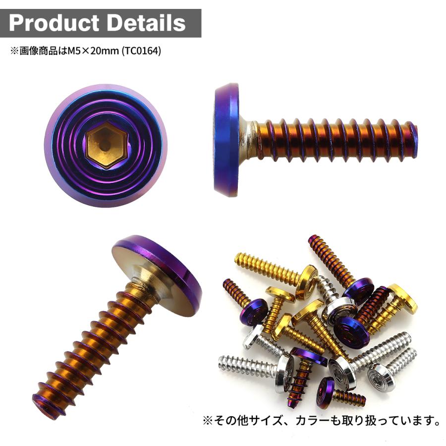 ステンレスネジ M5×25mm タッピングビス 六角穴 フラットシェルヘッド
