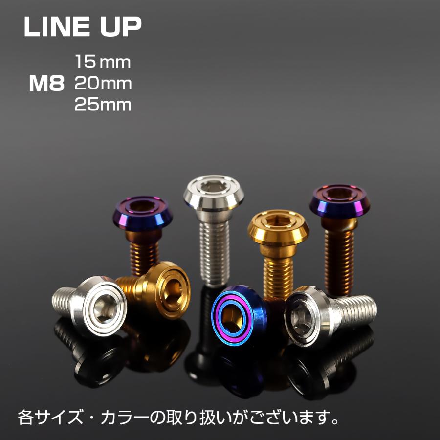 ブレーキディスク ローターボルト M8×20mm P1.25 ホンダ用 フラットヘッド マットタイプ シルバーカラー TD0200 | ブランド登録なし | 02