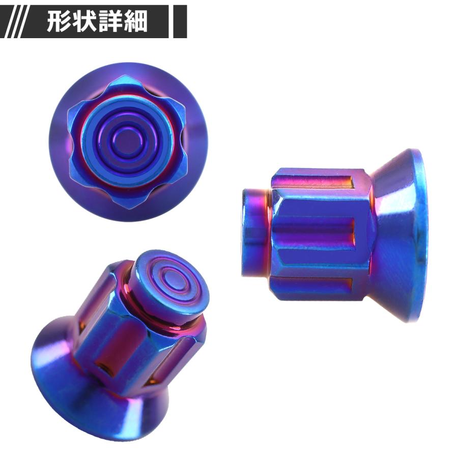 マフラーナット M8 P1.25 SUS304 ステンレス エキゾーストナット ドーム型 焼きチタンカラー 1個 TF0252 | ブランド登録なし | 02