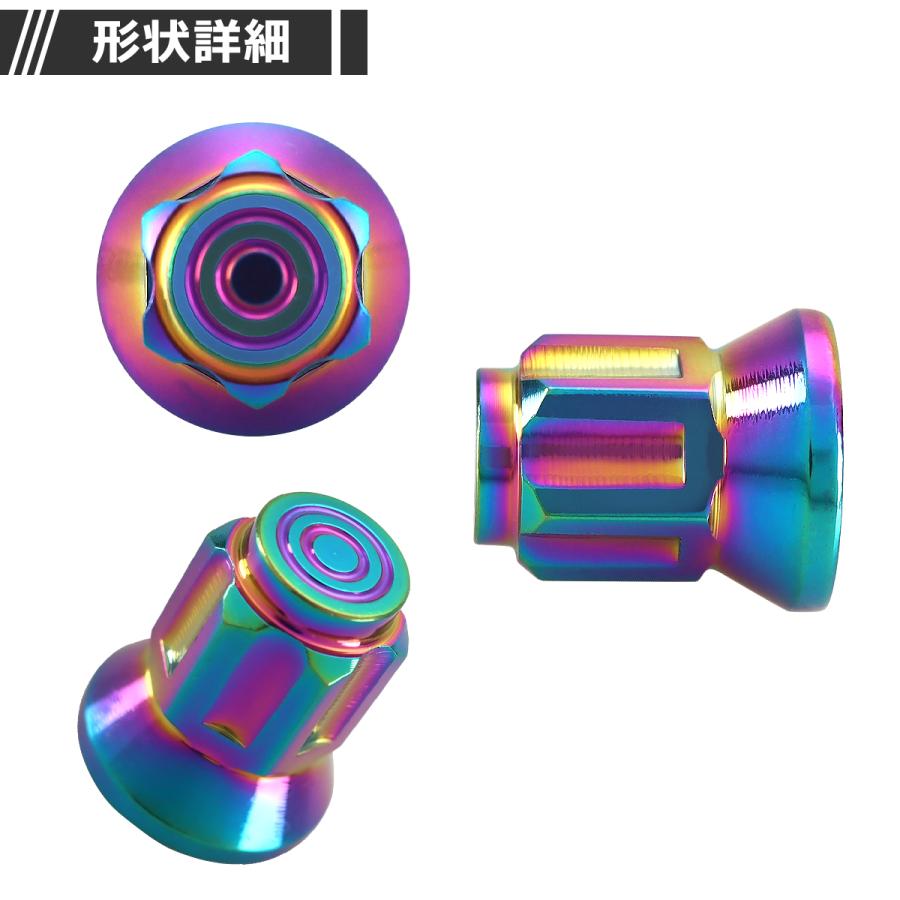 マフラーナット M6 P1.0 SUS304 ステンレス エキゾーストナット ドーム型 チタンカラー レインボー 1個 TF0253 | ブランド登録なし | 02