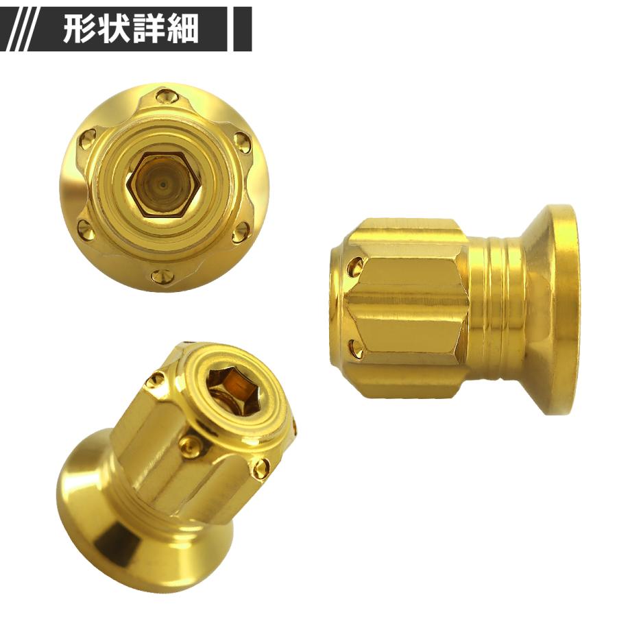 マフラーナット M8 P1.25 SUS304 ステンレス エキゾーストナット ドーム型 六角穴付き ゴールドカラー 1個 TF0271 | ブランド登録なし | 02