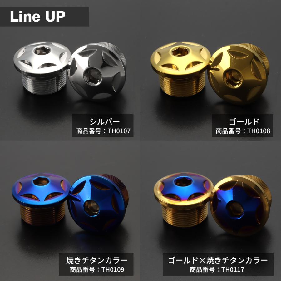 フロントフォーク トップ キャップ ボルト M20×10mm 左右セット