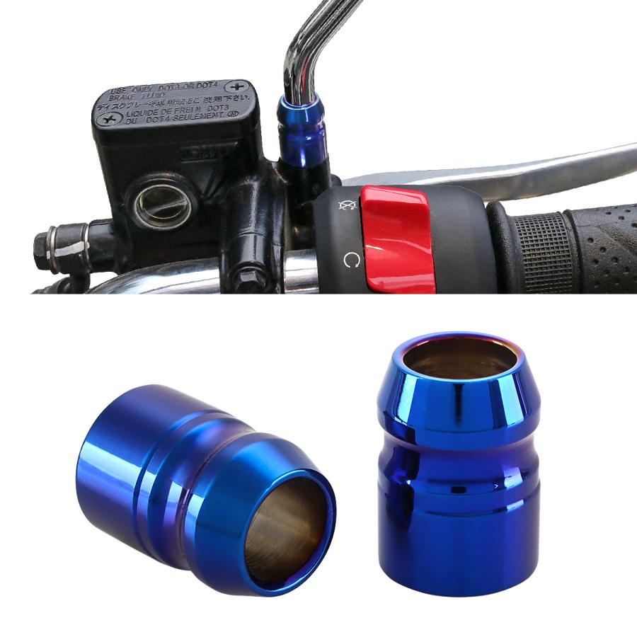 バイク ミラー アームスリーブ 正ネジ M10 P1.25 ホンダ車 汎用 焼きチタンカラー 2個セット TH0131 | ブランド登録なし