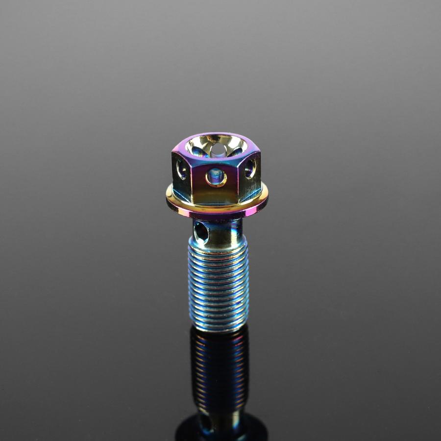 バンジョーボルト ステンレス M10 P1.0 シングル フラワーヘッド レインボーカラー TH0235 | ブランド登録なし | 02