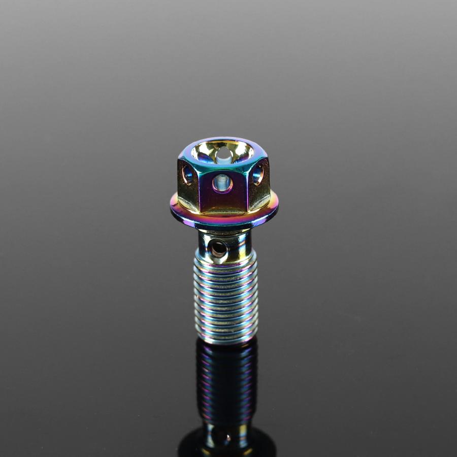バンジョーボルト ステンレス M10 P1.25 シングル フラワーヘッド レインボーカラー TH0236 | ブランド登録なし | 02