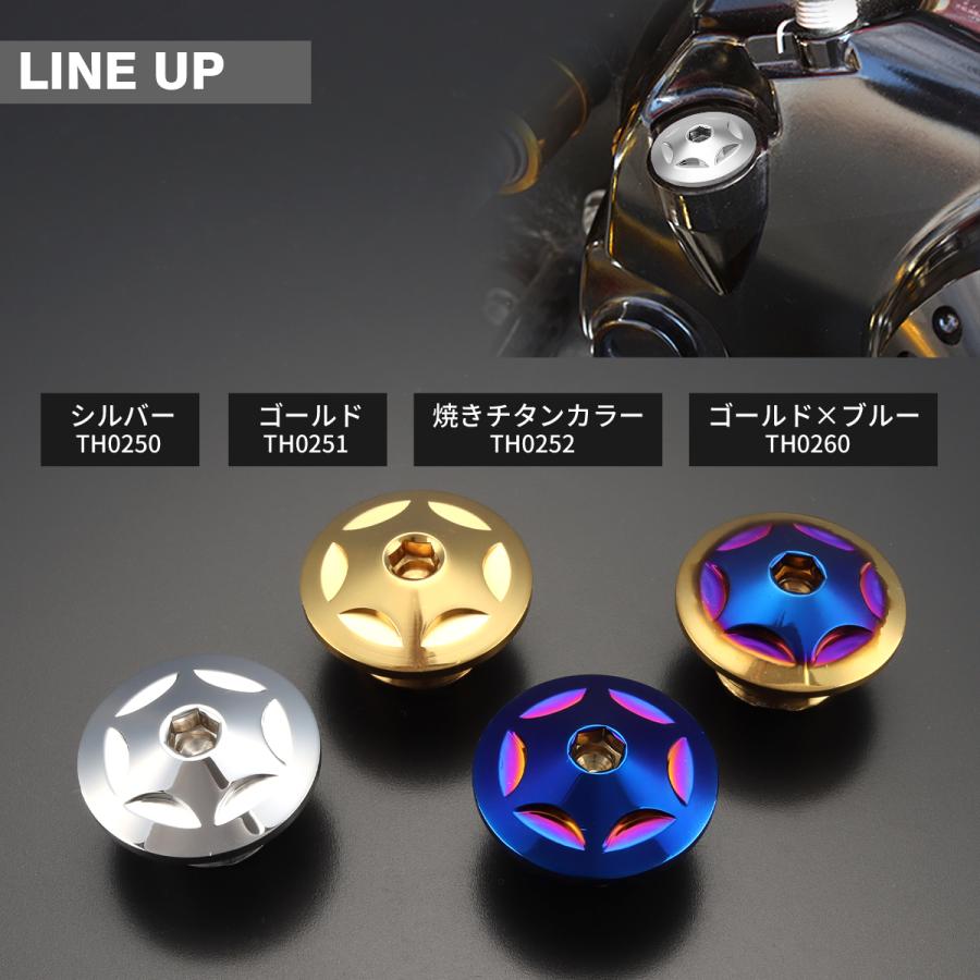 オイルフィラーキャップ M20×P2.5mm スターヘッド SUS304ステンレス シルバー 汎用 ホンダ カワサキ スズキ ヤマハ ドゥカティ TH0250 | YAMAHA | 02