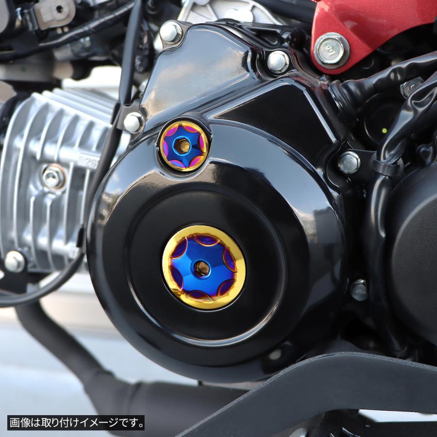 ジェネレーター カバーキャップ タイミングホール プラグ ハンターカブ ダックス125 モンキー125 CB400SF CB1300SF等 焼きチタンカラー×ゴールド TH0306 | ホンダ | 01