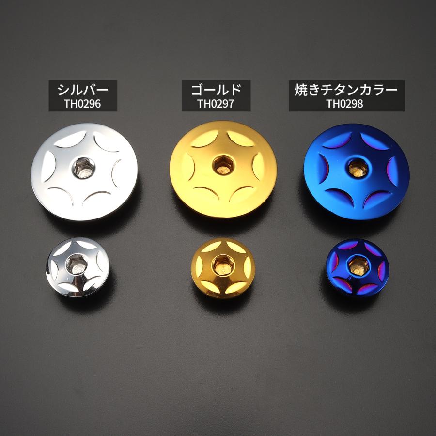 クランクケースカバー キャップ セット ヤマハ車汎用 スターヘッド SUS304 焼きチタンカラー×ゴールド TH0308 | YAMAHA | 03