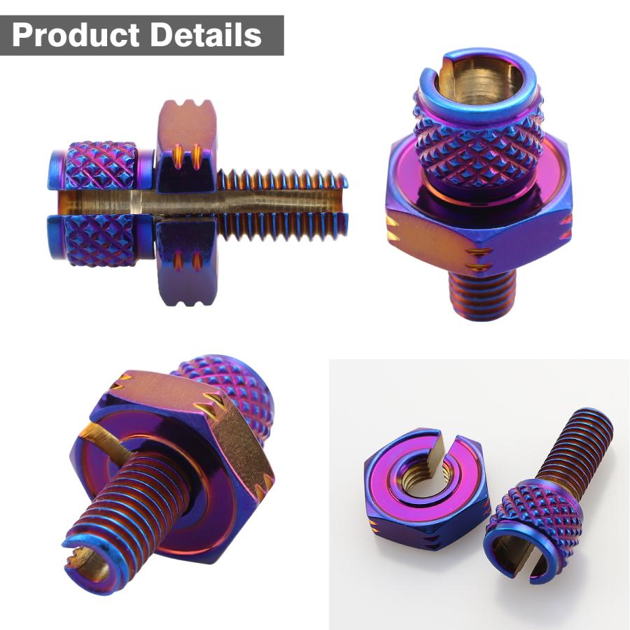 クラッチケーブル アジャスター 汎用 M8 P1.25 ステンレス 焼きチタンカラー TH0390 | ブランド登録なし | 01