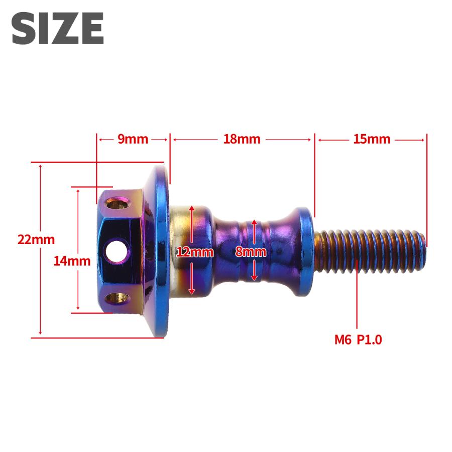 マシニングネットアンカー M6 P1.0 SUSステンレス削り出し 荷物掛けフック ボルト 焼きチタンカラー TH0433 | ブランド登録なし | 02