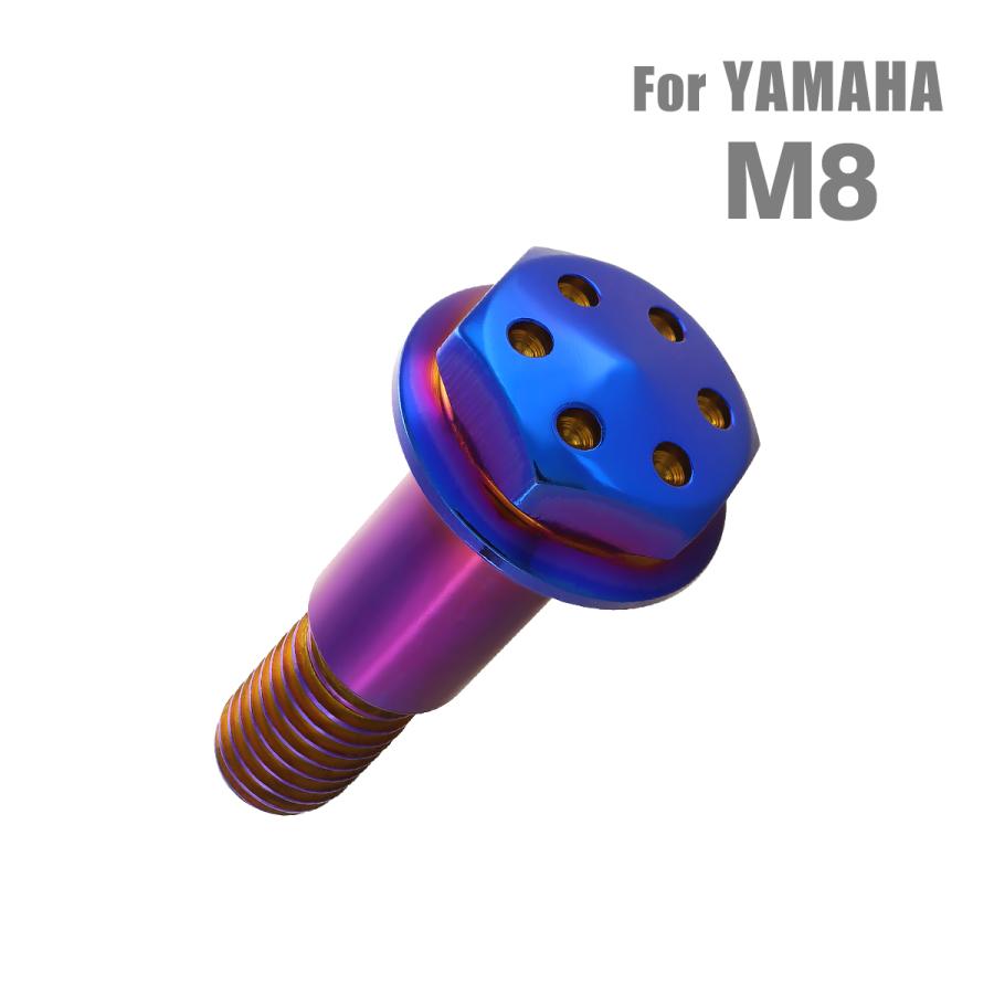 サイドスタンド ピボットボルト M8 P1.25 ヤマハ車用 ヘキサゴンヘッド ステンレス製 焼きチタンカラー TH0448 | ブランド登録なし