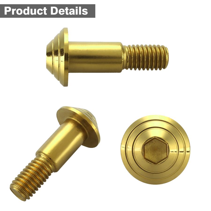 サイドスタンド ピボットボルト M8 P1.25 ヤマハ車用 テーパーシェルヘッド ステンレス製 ゴールドカラー TH0453 | ブランド登録なし | 02