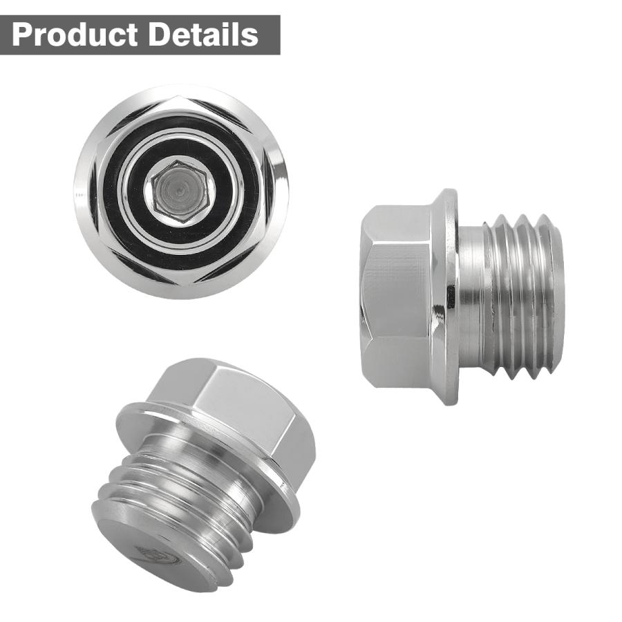 オイルフィラーキャップ M20×P2.5mm ヘキサゴンヘッド 六角穴付き SUS304ステンレス シルバー 汎用 ホンダ カワサキ スズキ ヤマハ ドゥカティ TH0485 | ホンダ | 02