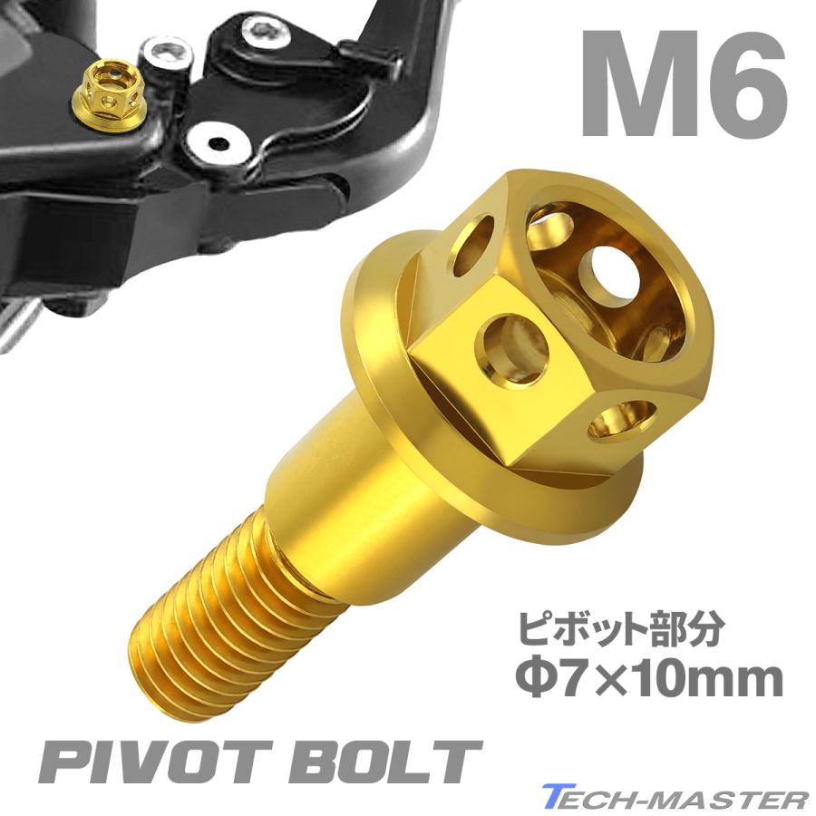 バイク ハンドル レバーボルト ピボットボルト Φ7×10mm M6×14mm