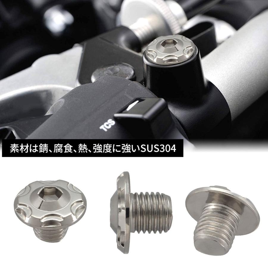 ミラーホールキャップ 正ネジ 逆ネジ M10×10mm P1.25 2個セット ヤマハ