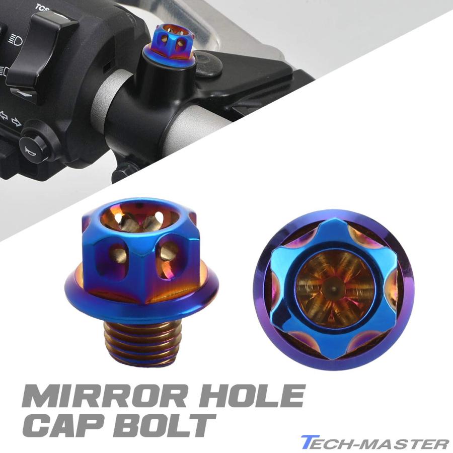 ミラーホールキャップ 正ネジ 逆ネジ M10×10mm P1.25 2個セット ヤマハ