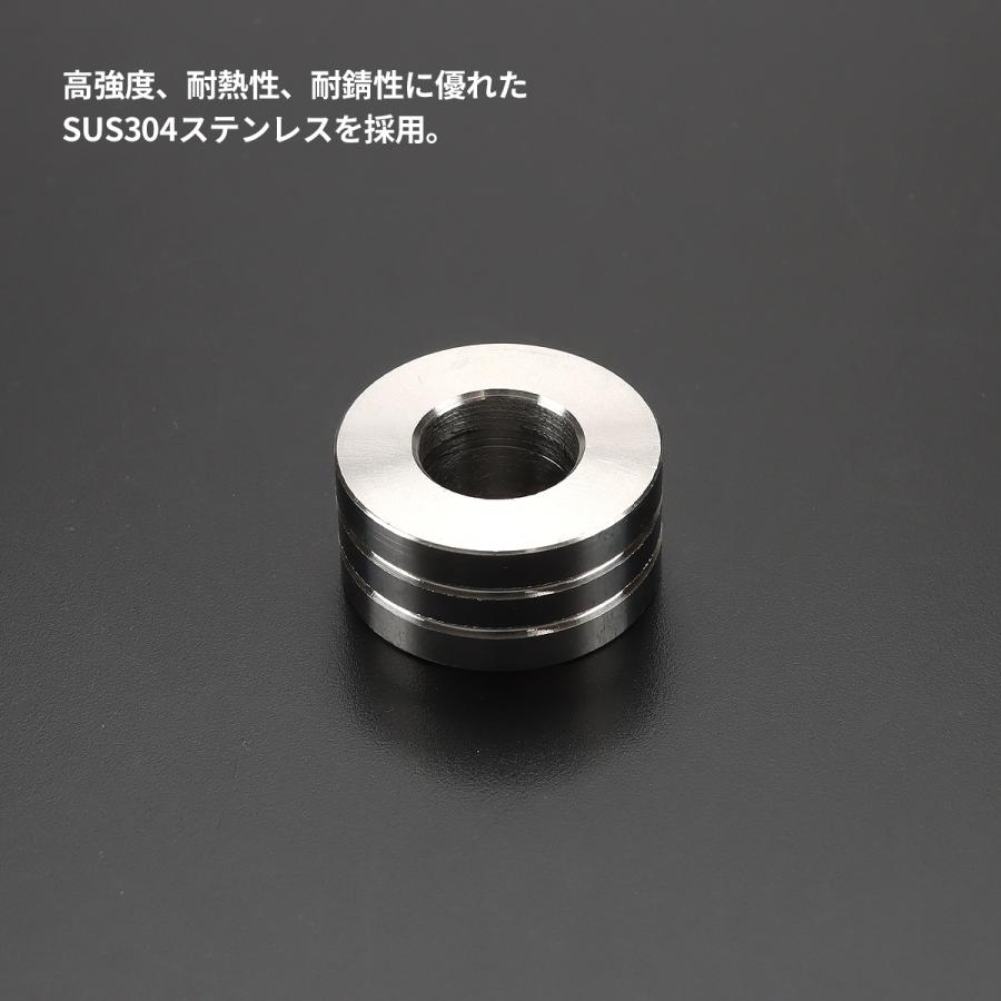 スペーサーカラー ステンレス製 M12 外径25mm 長さ12mm マットタイプ