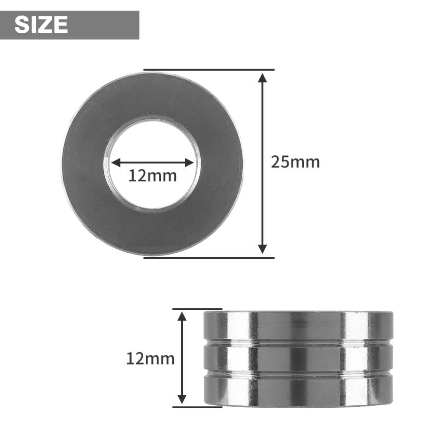 スペーサーカラー ステンレス製 M12 外径25mm 長さ12mm マットタイプ