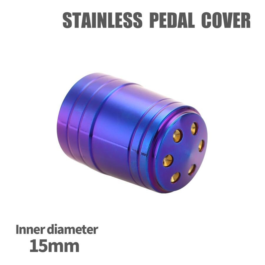 バイク キックペダルカバー ステンレス製 内長30mm 内径15mm 焼き