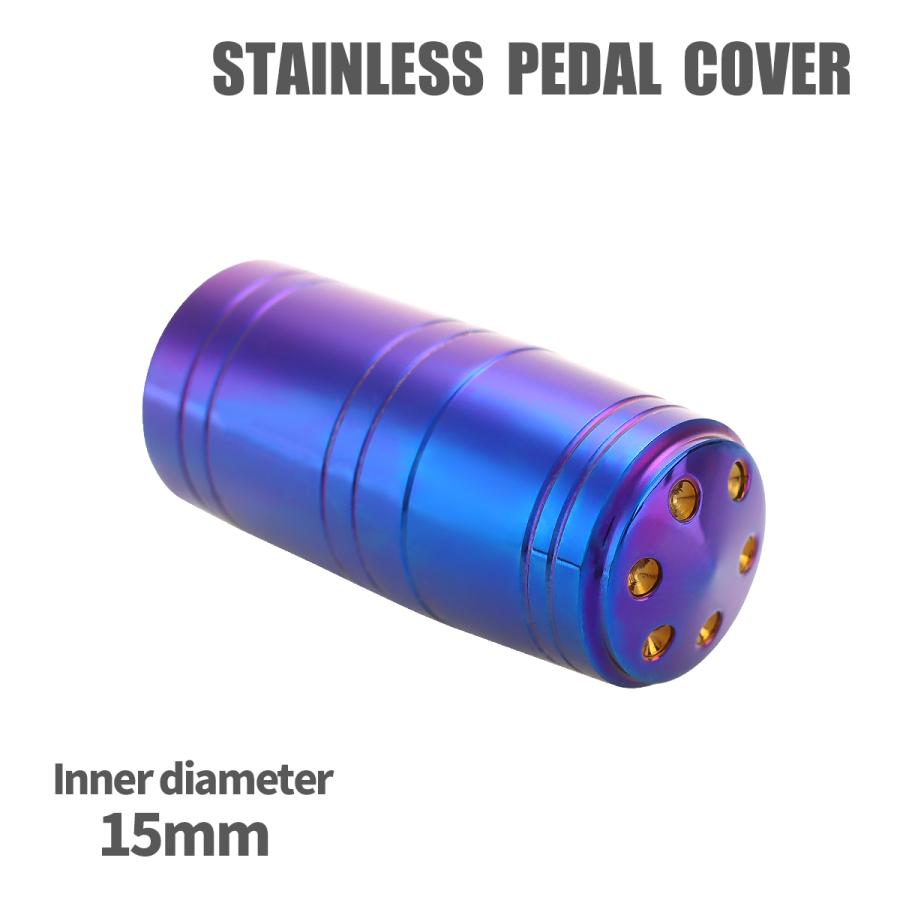 バイク キックペダルカバー ステンレス製 内長46mm 内径15mm 焼きチタンカラー TH0728 | ブランド登録なし