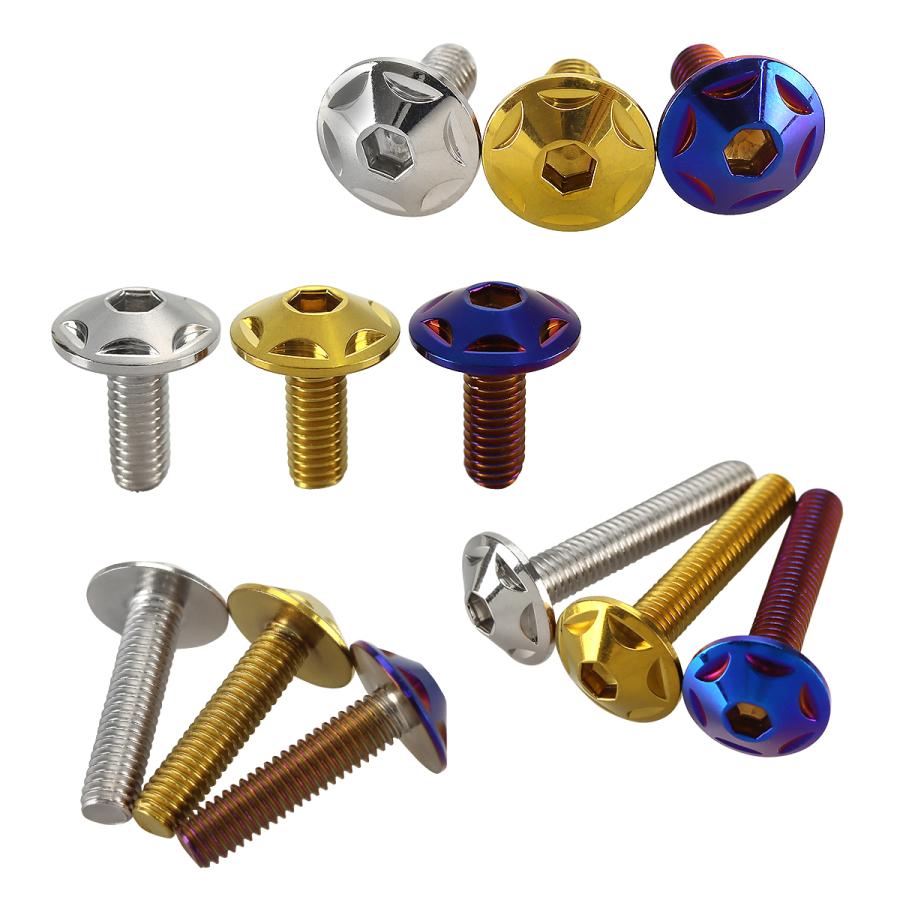 ステンレスボルト M6×10mm P1.0 ボタンボルト スターヘッド 焼きチタンカラー TR0036 | TECHーMASTER | 03