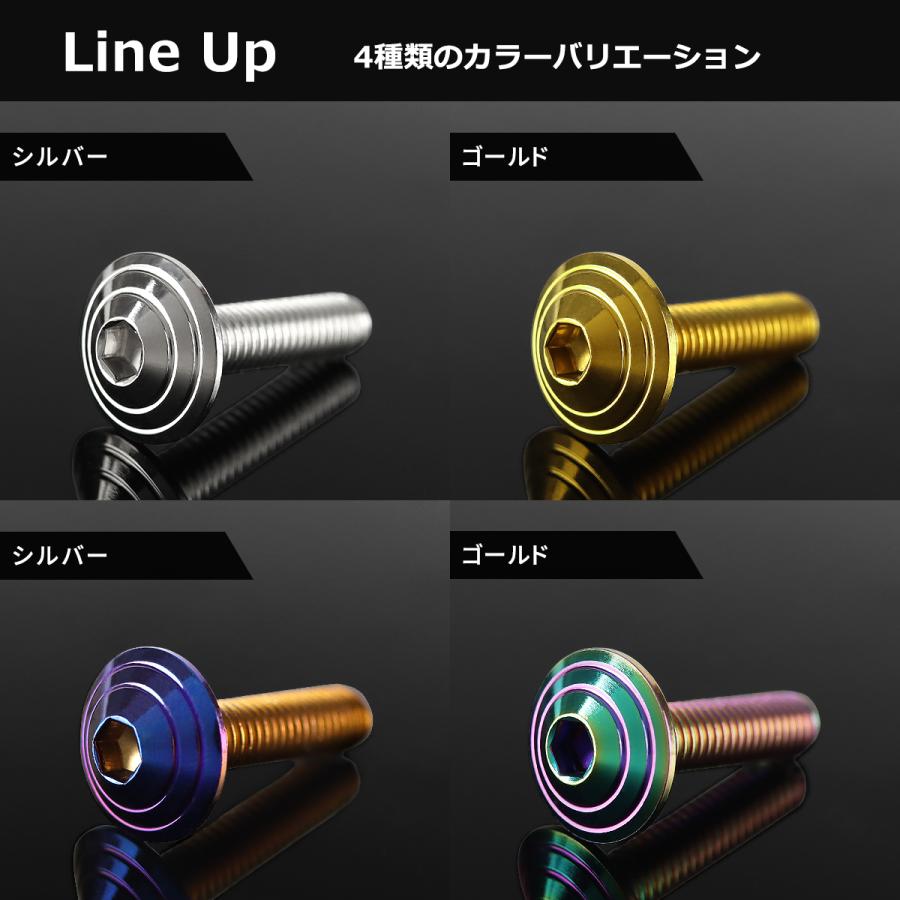 ステンレスボルト M4×15mm P0.7 ボタンボルト シェルヘッド ゴールドカラー TR0100 | TECHーMASTER | 04