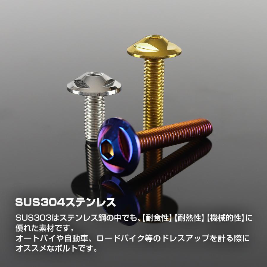 ステンレスボルト M6×20mm P1.0 ボタンボルト トライアングルヘッド 焼きチタンカラー TR0165 | TECHーMASTER | 02