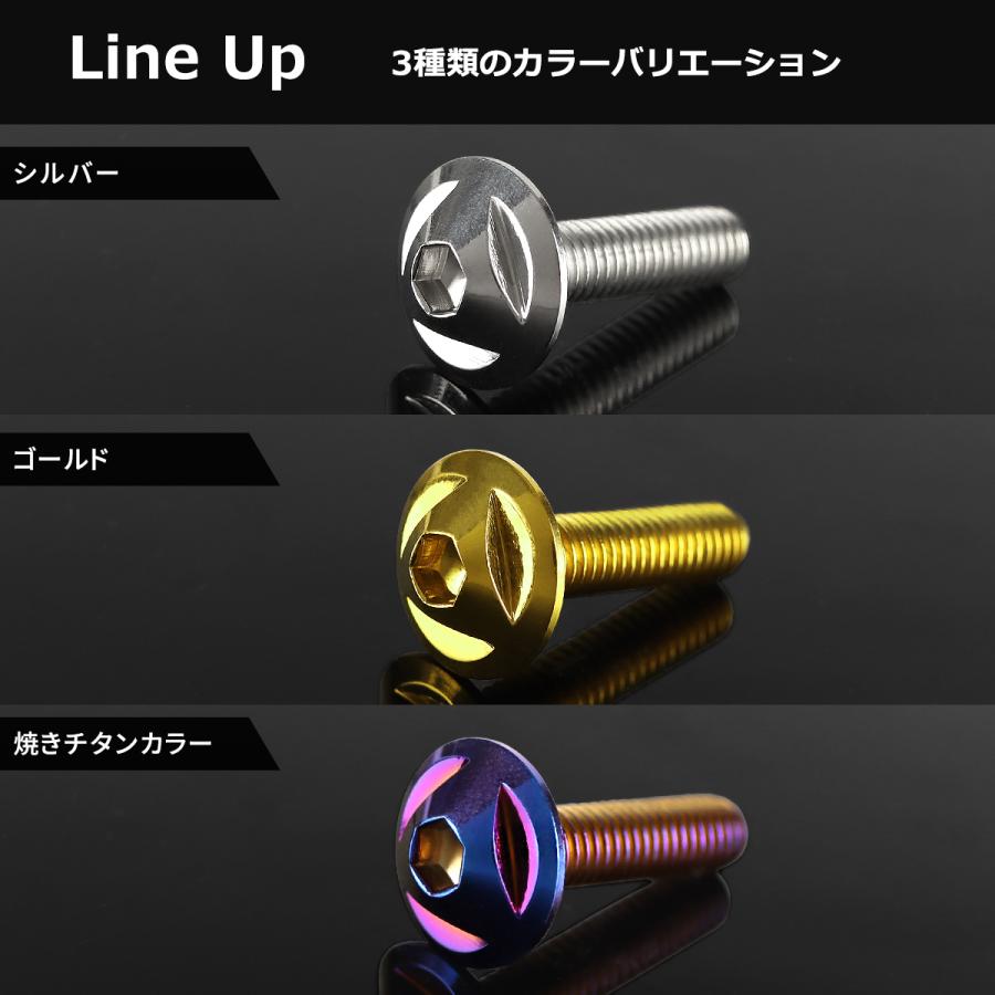 ステンレスボルト M6×20mm P1.0 ボタンボルト トライアングルヘッド 焼きチタンカラー TR0165 | TECHーMASTER | 04