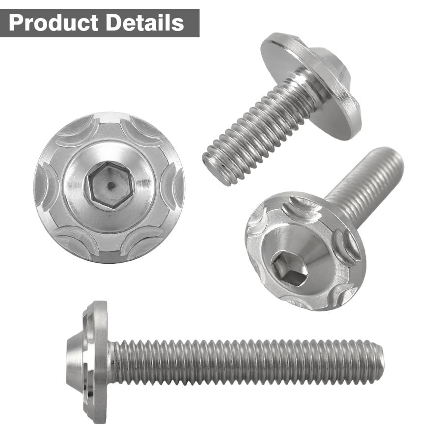 ステンレスボルト M6×20mm P1.0 ボタンボルト スノーヘッド シルバーカラー TR0263 | TECHーMASTER | 02