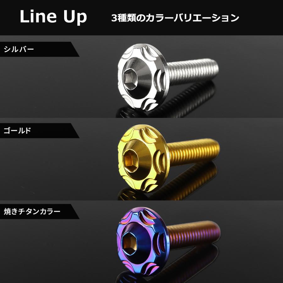 ステンレスボルト M6×20mm P1.0 ボタンボルト スノーヘッド シルバーカラー TR0263 | TECHーMASTER | 03