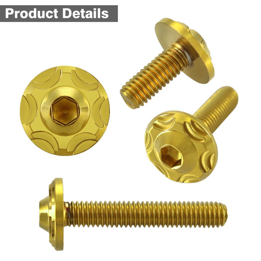 ステンレスボルト M5×15mm P0.8 ボタンボルト スノーヘッド ゴールドカラー TR0271 | TECHーMASTER | 02