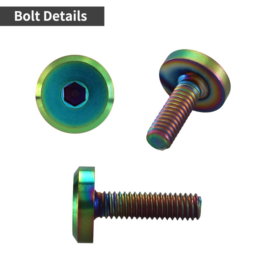 ステンレスボルト M4×12mm P0.7 フラットヘッド ボタンボルト レインボーグリーン TR0313 | TECHーMASTER | 02