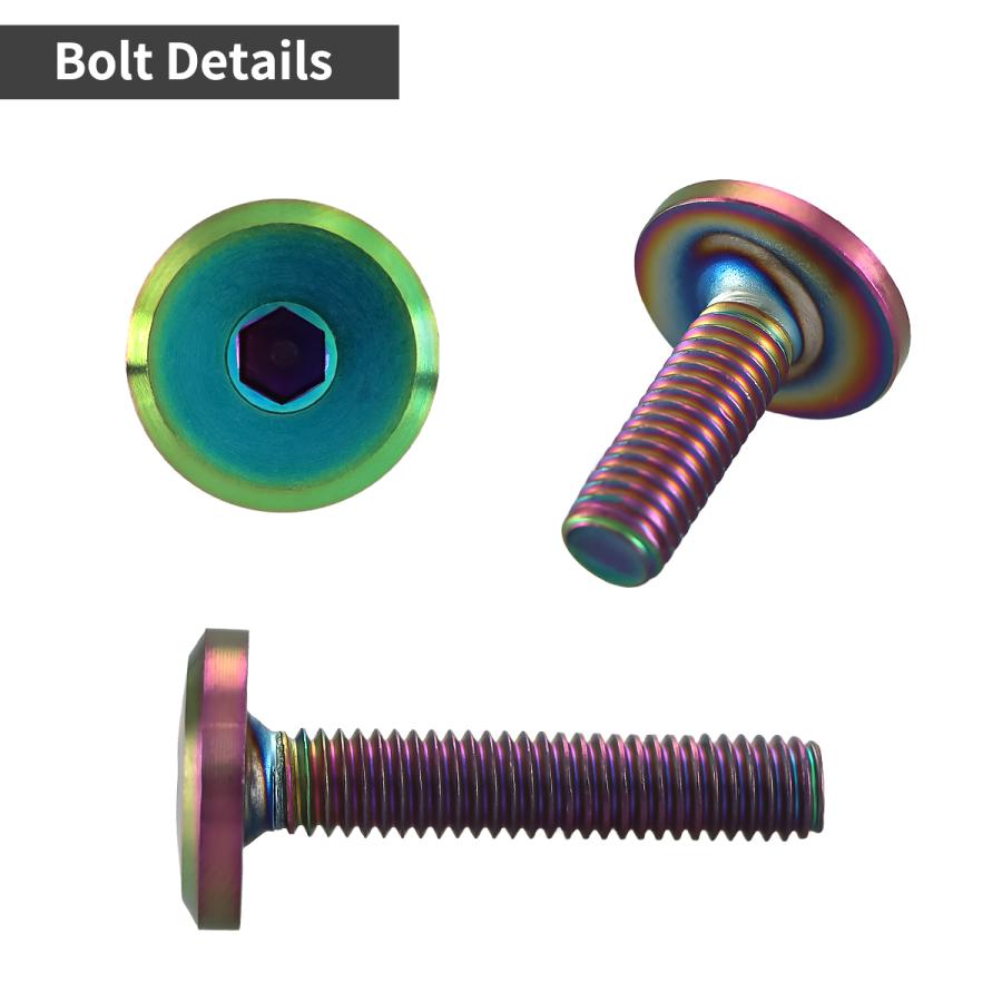 ステンレスボルト M5×20mm P0.8 フラットヘッド ボタンボルト レインボーグリーン TR0318 | TECHーMASTER | 02