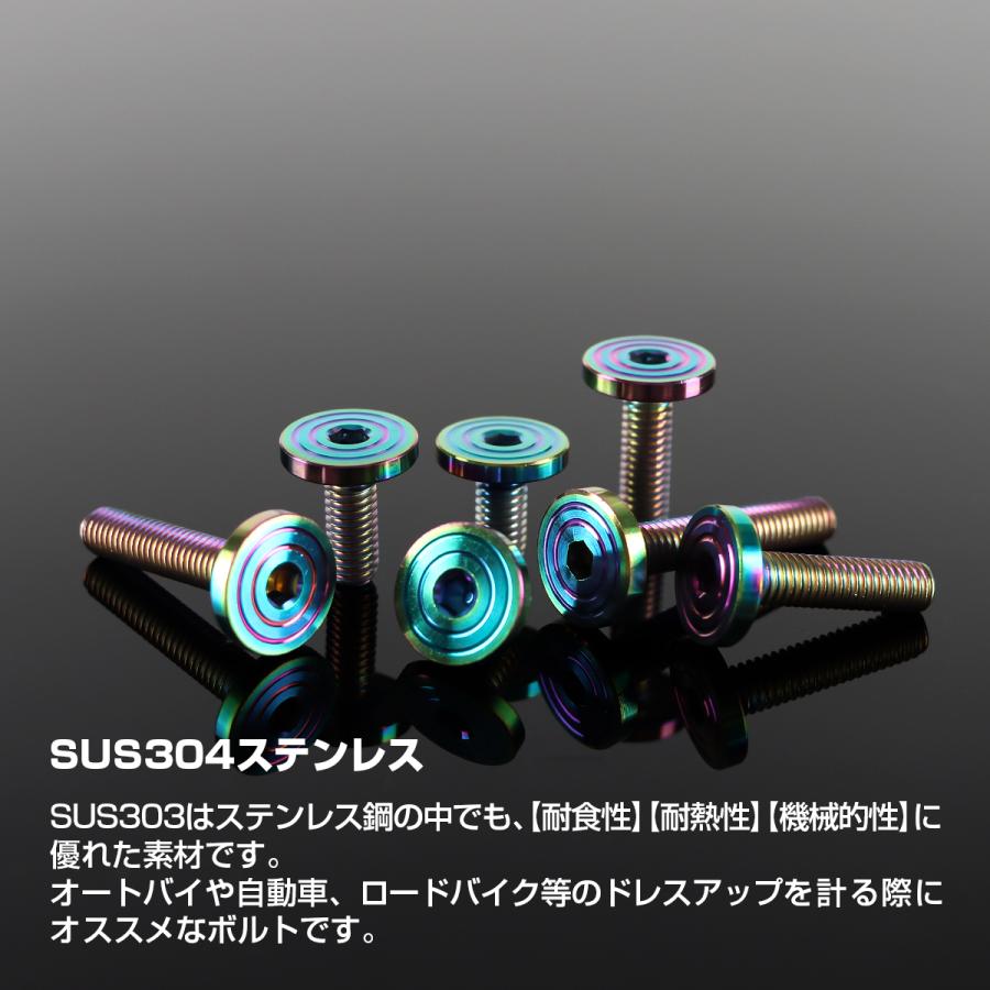 ステンレスボルト M6×10mm P1.0 マットタイプ シェルヘッド フラット レインボーグリーン TR0348 | TECHーMASTER | 01