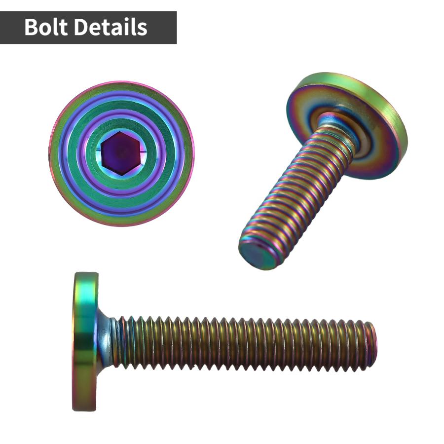 ステンレスボルト M6×25mm P1.0 マットタイプ シェルヘッド フラット レインボーグリーン TR0352 | TECHーMASTER | 02