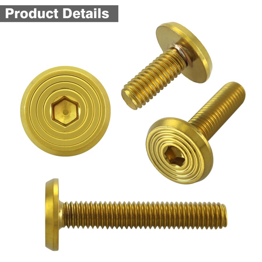 ステンレスボルト M5×15mm P0.8 シェルヘッド フラット ゴールドカラー TR0782 | TECHーMASTER | 02