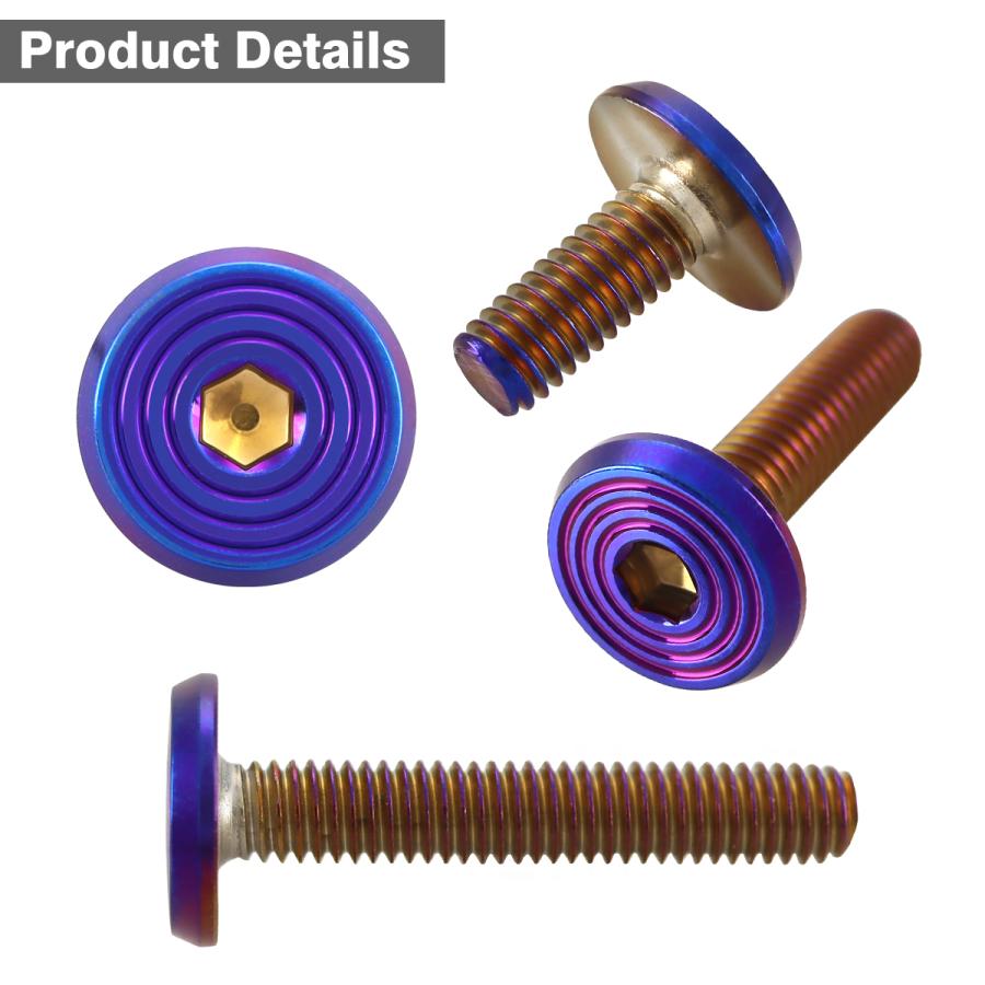 ステンレスボルト M6×20mm P1.0 シェルヘッド フラット 焼きチタンカラー TR0809 | TECHーMASTER | 02