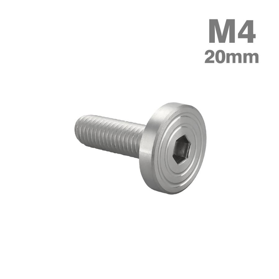 ステンレスボルト M4×25mm P0.7 マットタイプ シェルヘッド フラット シルバーカラー TR0817 | TECHーMASTER