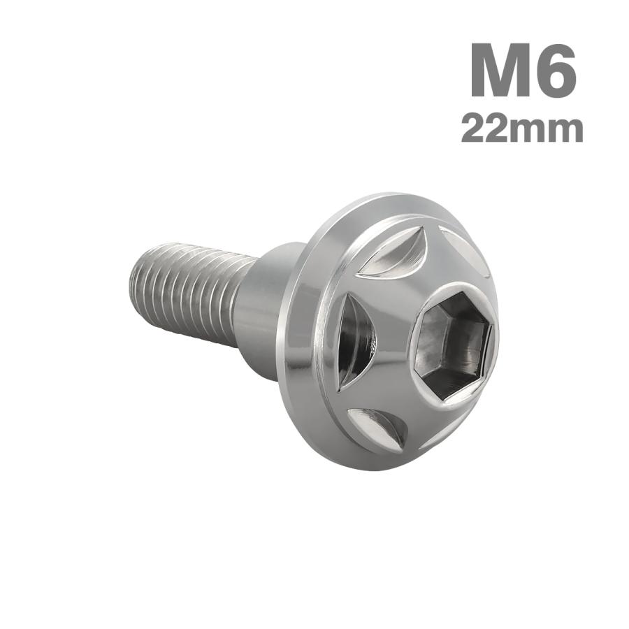 ステンレスボルト M6×22mm P1.0 円筒部直径9mm 段付きボルト