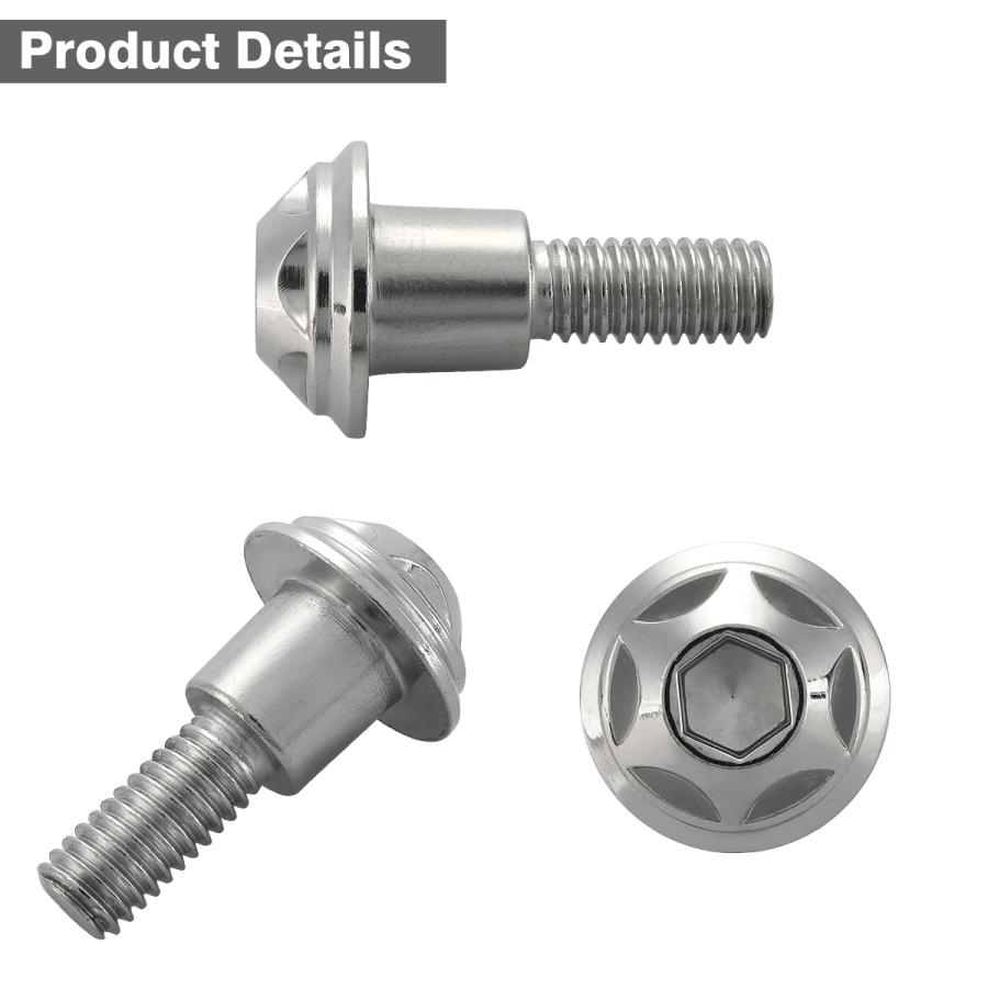 【新品未使用】SON28 15mm6ボルト穴 36H silver 並行輸入品 ステンレスボルト M5×20mm P0.8 シェルヘッド フラット 六角穴付
