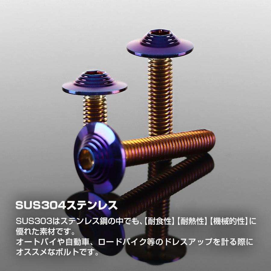 ステンレスボルト M6×20mm P1.0 シェルヘッド フランジ付き 焼きチタンカラー TR0932 | TECHーMASTER | 01