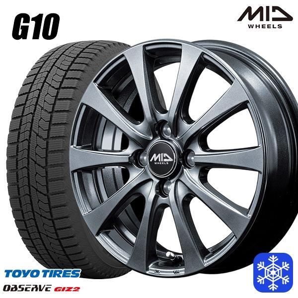 福島西 新品 冬セット MID G10 14x4.5J +45 4H100 トーヨー GIZ2 165/65R14インチ アトレーワゴン等 ...
