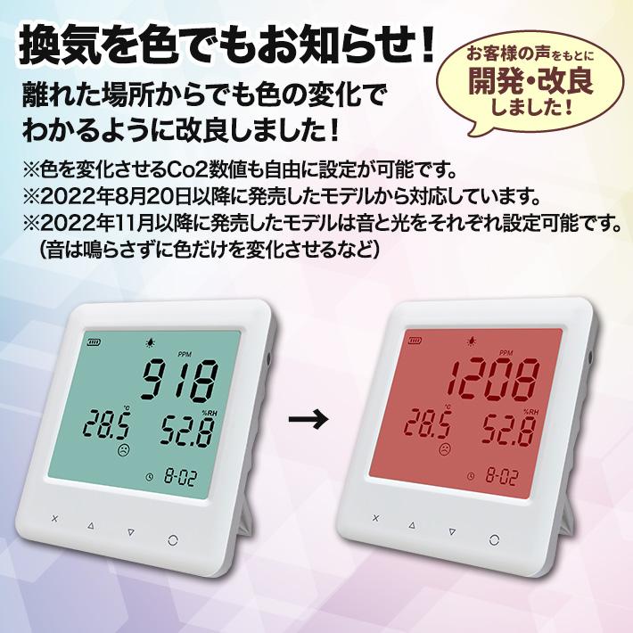 CO2センサー 電池式 USB給電 二酸化炭素 濃度 測定 アラーム付き CO2センサー 電池式 USB給電 二酸化炭素 濃度 測定 アラーム付き
