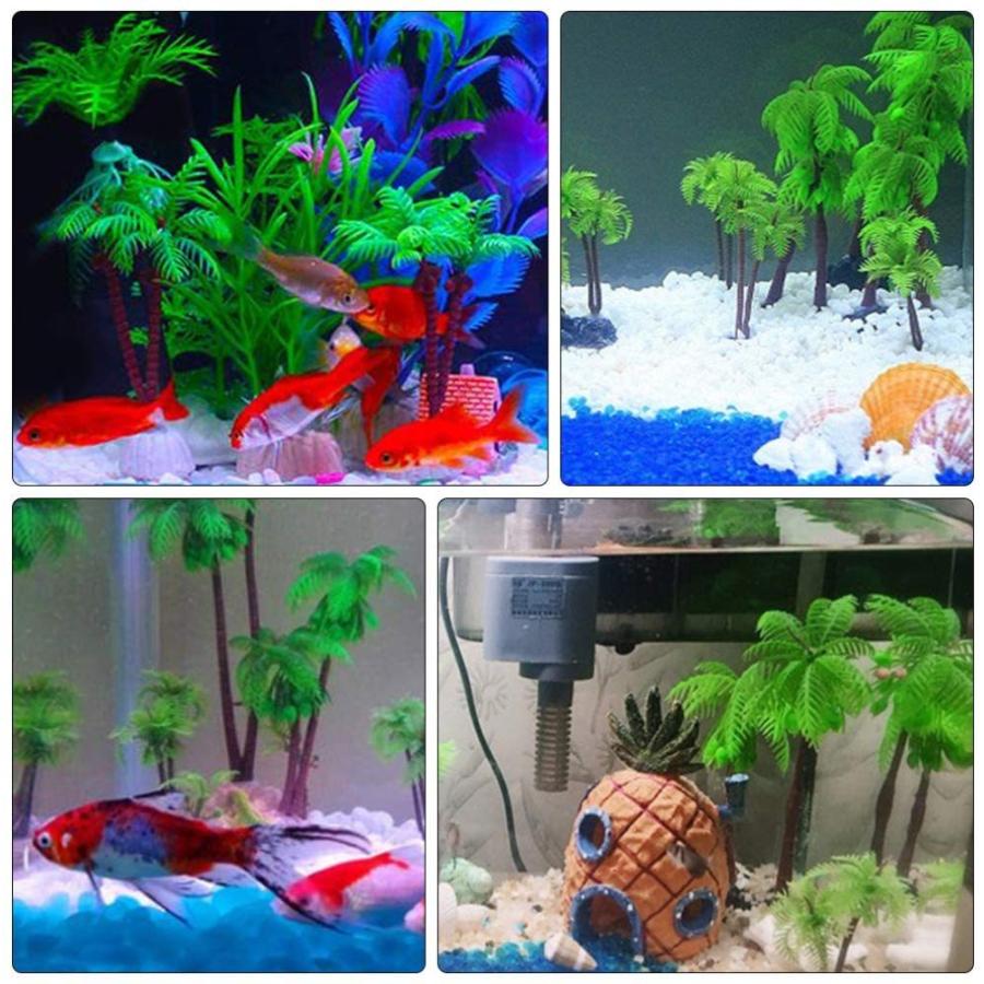 Popetpop ミニチュアヤシの木の水槽植物樹脂水族館植物水槽の装飾ペット用品水槽水槽 Sawatana 通販 Yahoo ショッピング